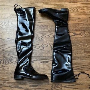 Stuart Weittzman Lowland Vinyl Knee High Boots